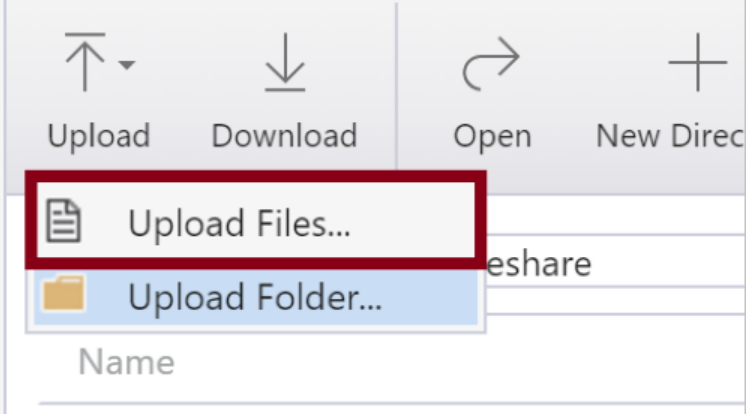 upload files